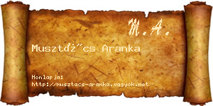 Musztács Aranka névjegykártya